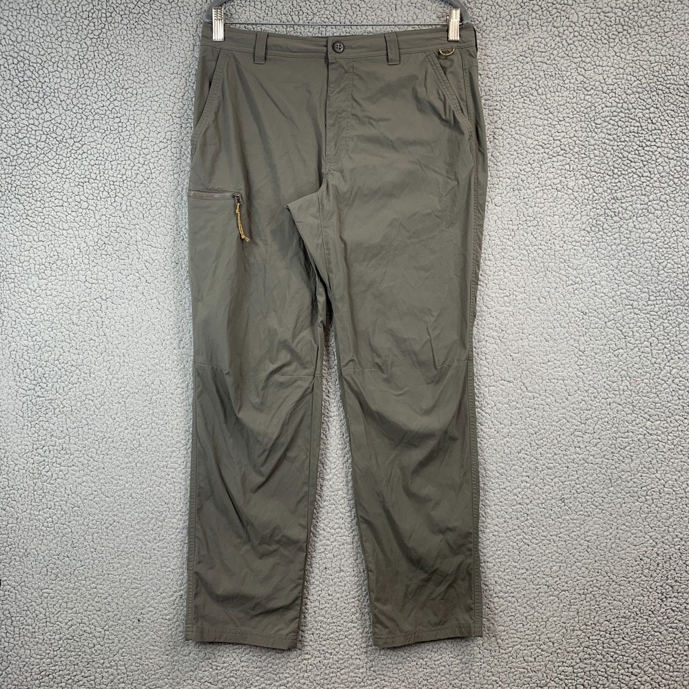 REI Pants Mens Size 34x30 Gray Co-op Adventures Pants Nylon Cargo Hiking Camping